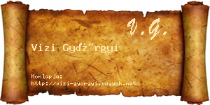 Vizi Györgyi névjegykártya